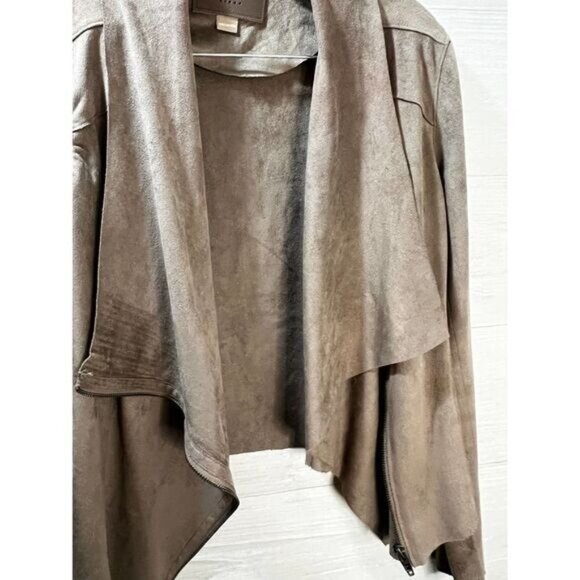 Blanknyc Womens Faux Suede Waterfall Jacket Brown‎ M - Picture 5 of 6